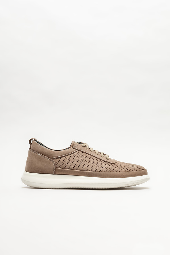 Bej deri erkek günlük ayakkabı, günlük kullanım için - Elle Shoes