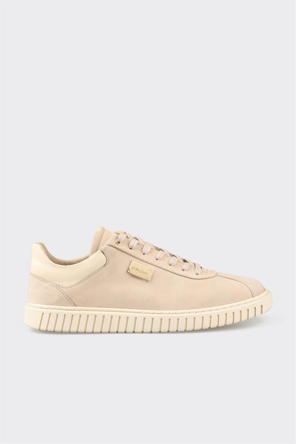 Bej deri erkek günlük ayakkabı, günlük kullanım için - Elle Shoes