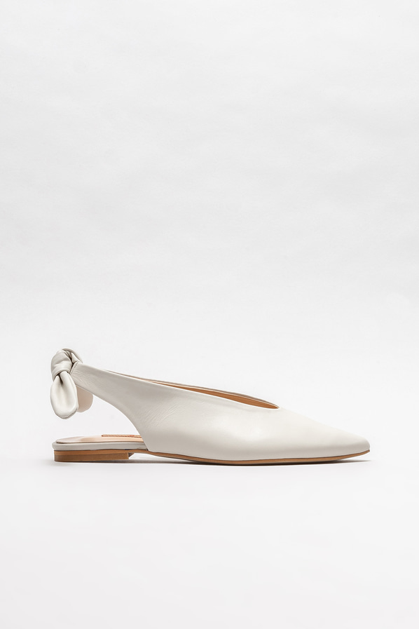 Bej deri kadın babet - Elle Shoes