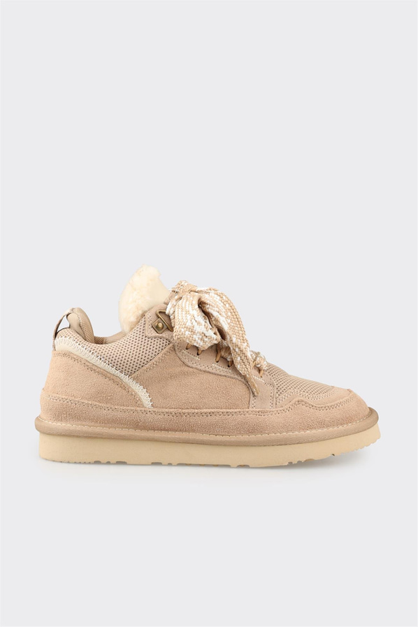 Bej Deri Kadın Günlük Ayakkabı