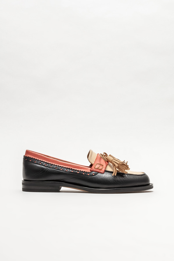 Bej deri kadın loafer - Elle Shoes