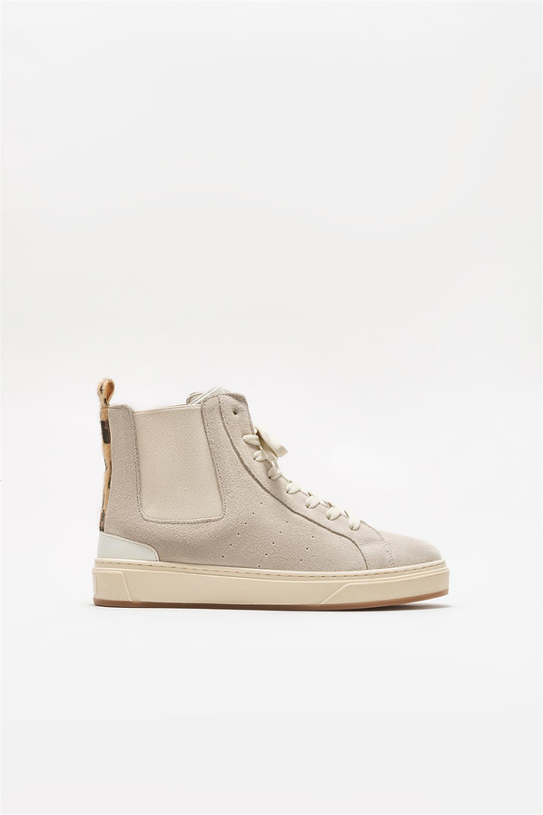 Bej deri kadın bot - Elle Shoes