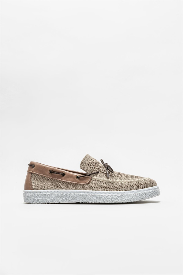 Bej erkek günlük ayakkabı, günlük kullanım için - Elle Shoes