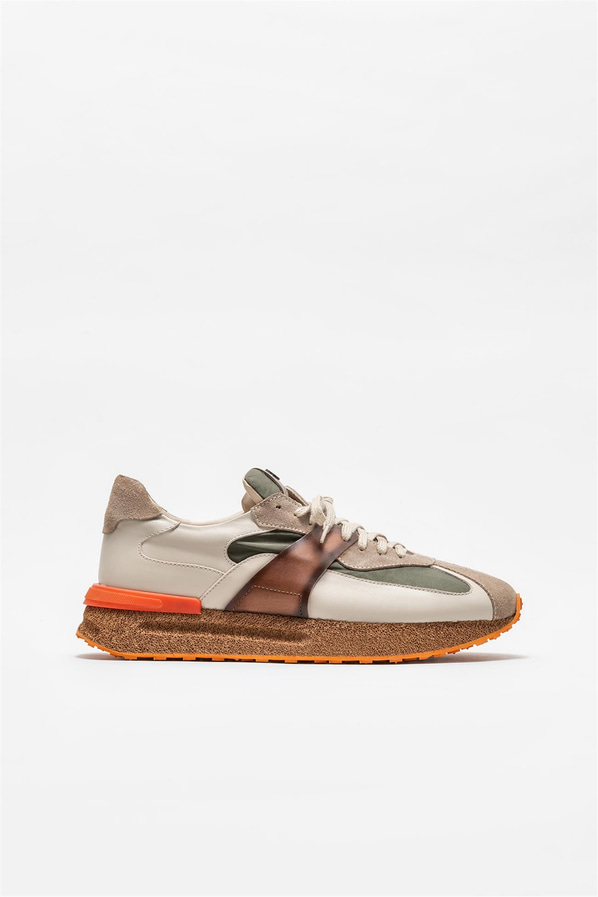 Bej erkek spor ayakkabı - Elle Shoes