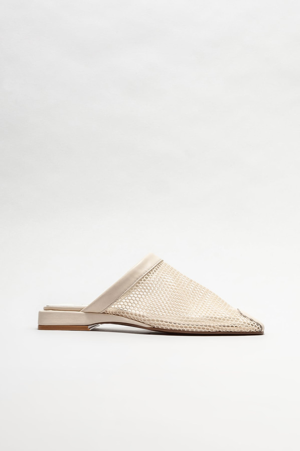 Bej düz kadın terlik - Elle Shoes