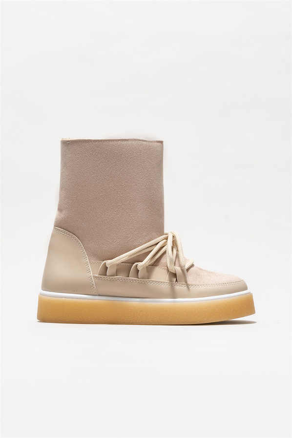 Bej kadın bot, günlük kullanım için - Elle Shoes