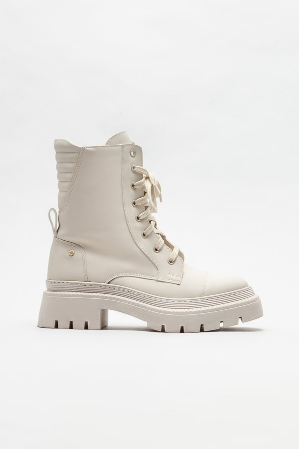 Bej düz kadın bot, günlük kullanım için - Elle Shoes