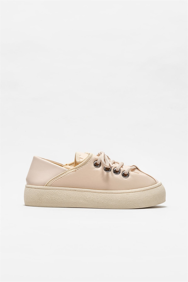 Bej kadın sneaker - Elle Shoes