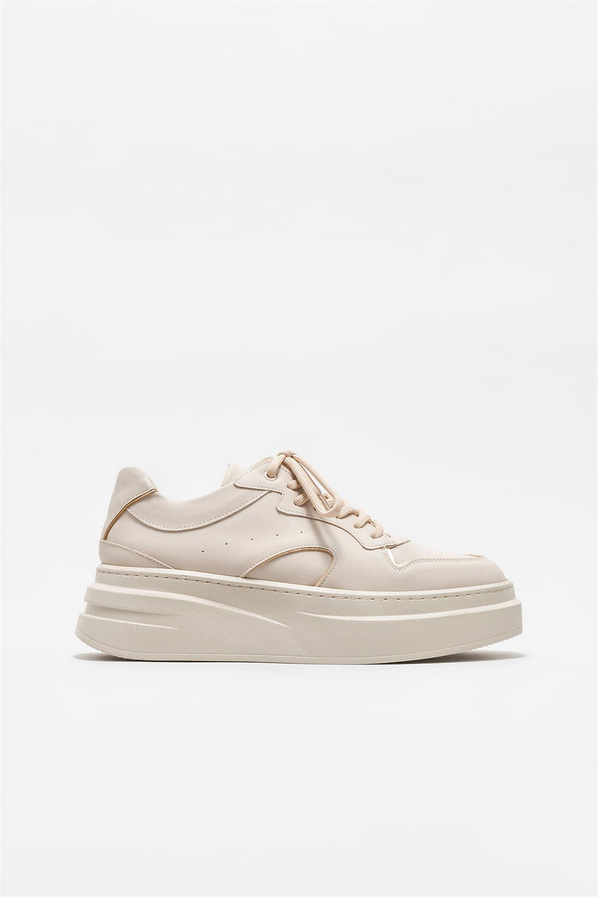 Bej kadın sneaker - Elle Shoes
