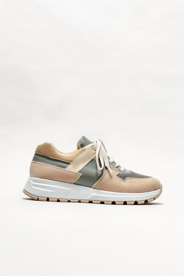 Bej kadın spor ayakkabı - Elle Shoes