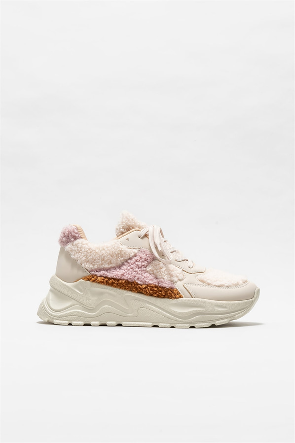 Bej kadın sneaker - Elle Shoes