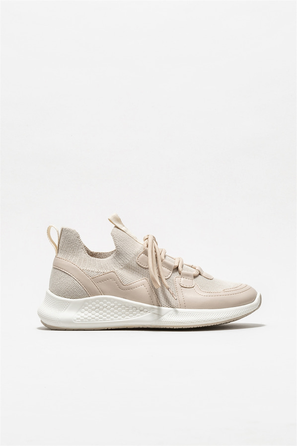 Bej kadın sneaker - Elle Shoes