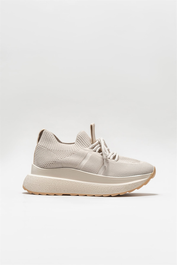 Bej kadın sneaker - Elle Shoes