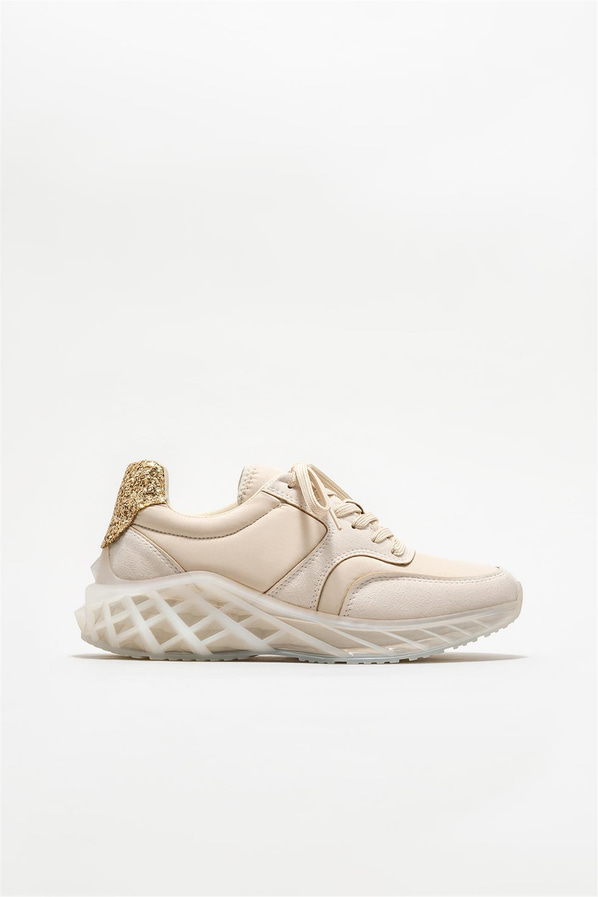 Bej kadın sneaker - Elle Shoes