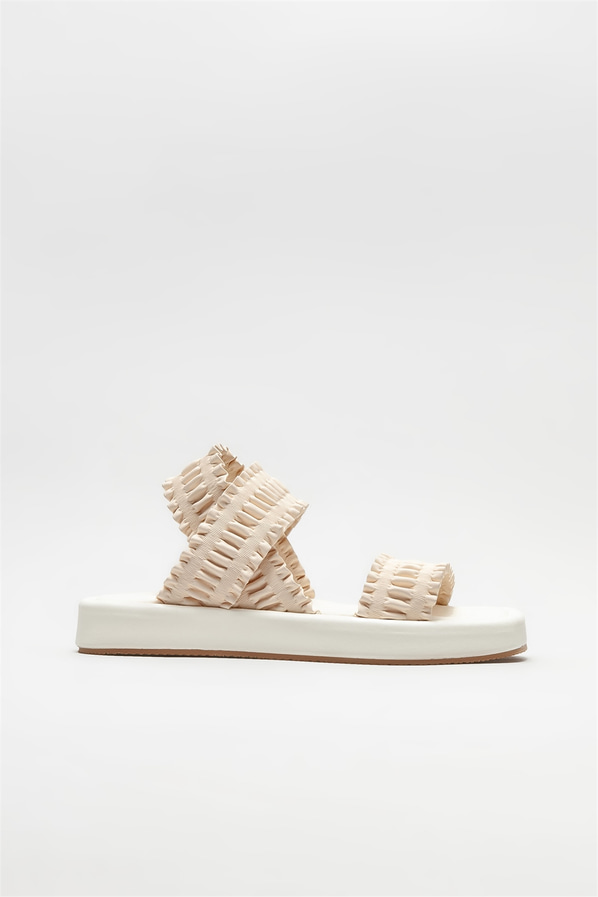 Bej kadın sandalet - Elle Shoes