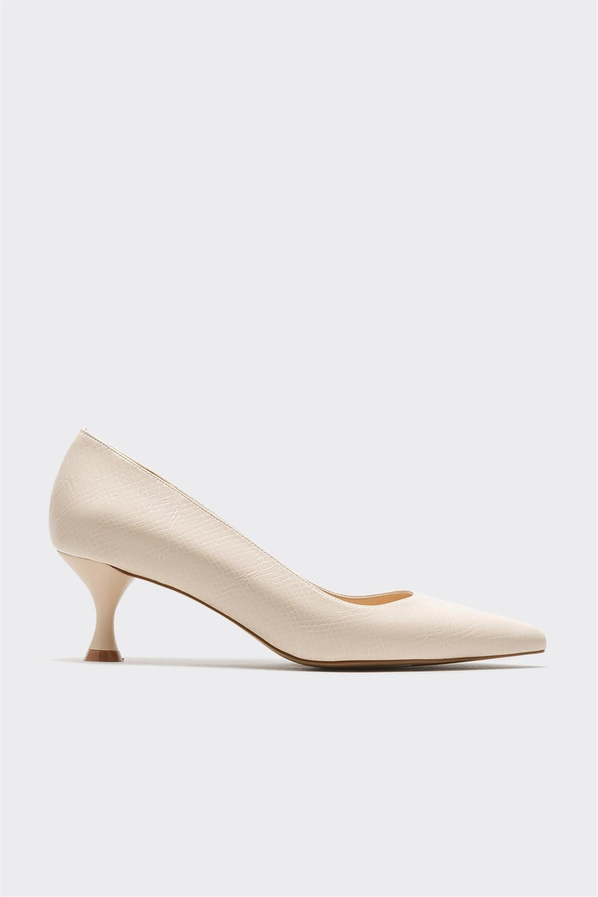 Bej kadın stiletto - Elle Shoes