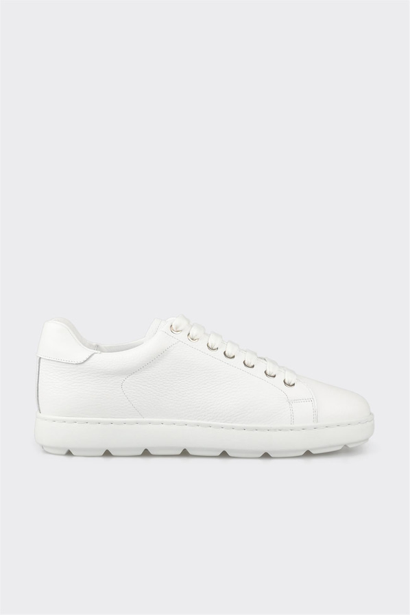 Beyaz deri erkek günlük ayakkabı, günlük kullanım için - Elle Shoes