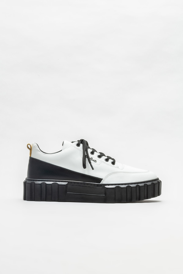Beyaz deri erkek spor ayakkabı - Elle Shoes
