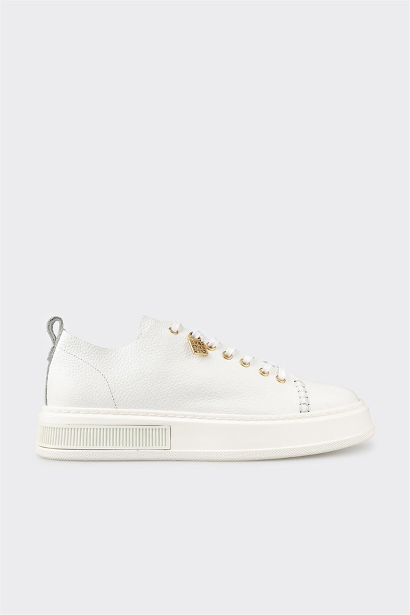 Beyaz Deri Erkek Spor Ayakkabı