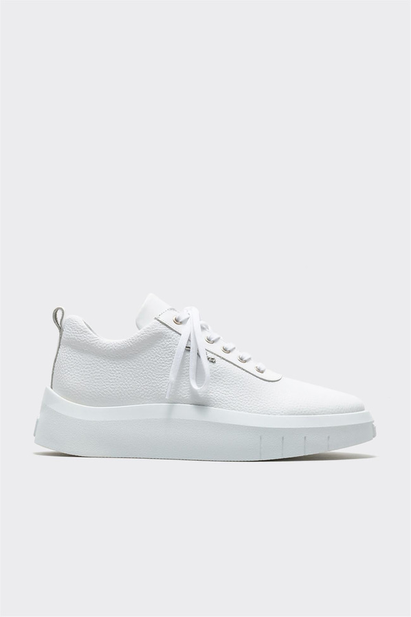 Beyaz deri erkek spor ayakkabı - Elle Shoes