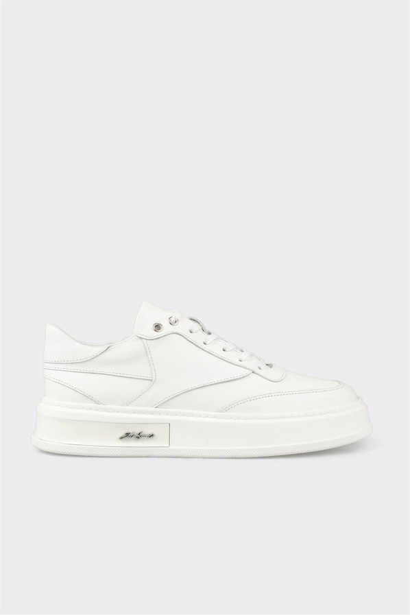 Beyaz Deri Erkek Spor Ayakkabı