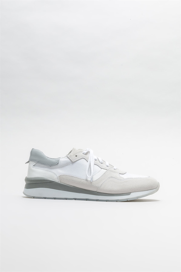 Beyaz deri erkek spor ayakkabı - Elle Shoes