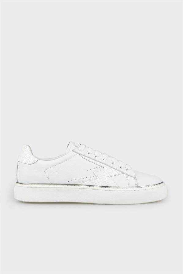 Beyaz Deri Erkek Spor Ayakkabı