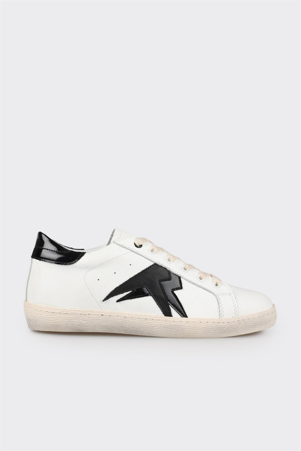 Beyaz deri kadın sneaker - Elle Shoes
