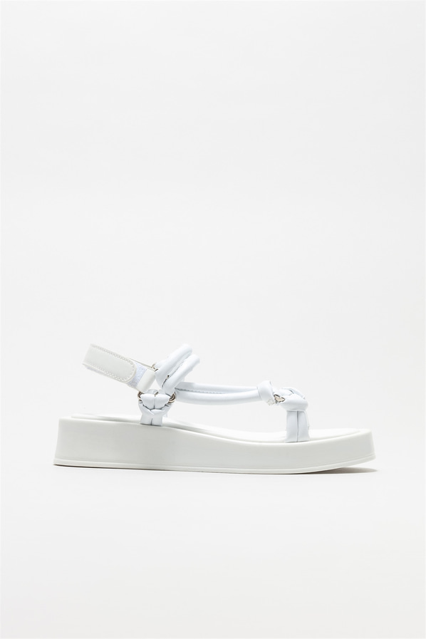 Beyaz kadın sandalet - Elle Shoes