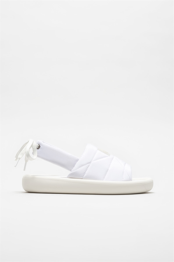 Beyaz kadın sandalet - Elle Shoes