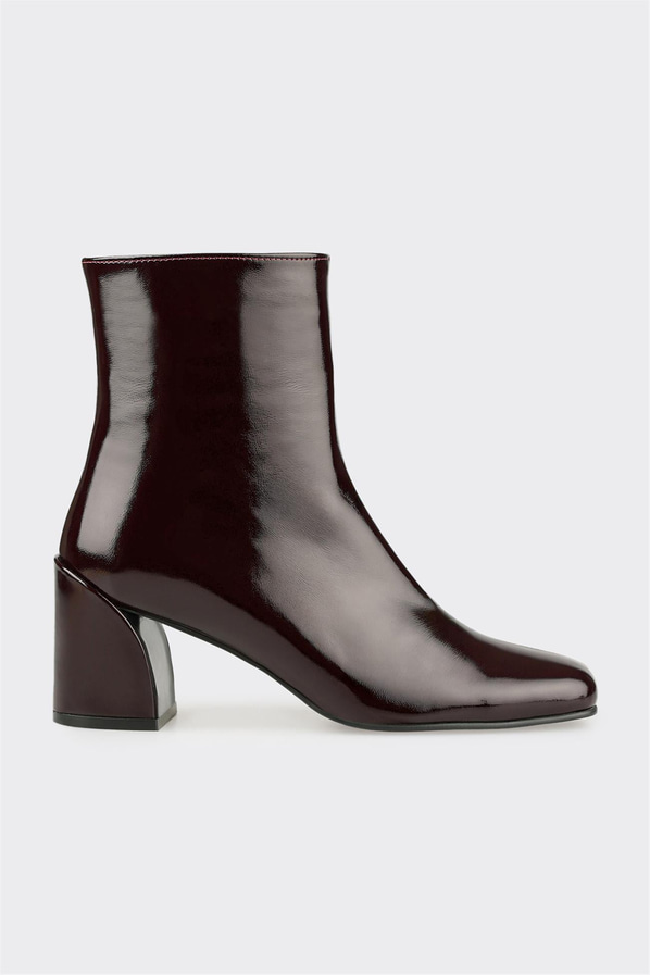 Bordo çok renkli deri kadın bot, rahat kullanım için - Elle Shoes
