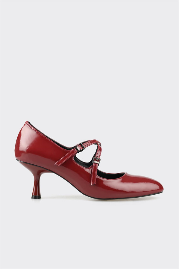 Bordo kadın topuklu ayakkabı - Elle Shoes