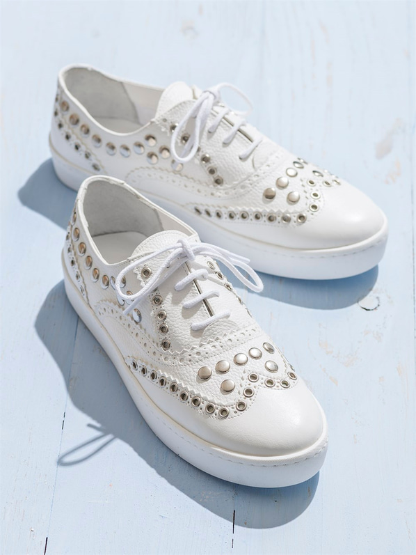 Beyaz kadın ayakkabı - Elle Shoes