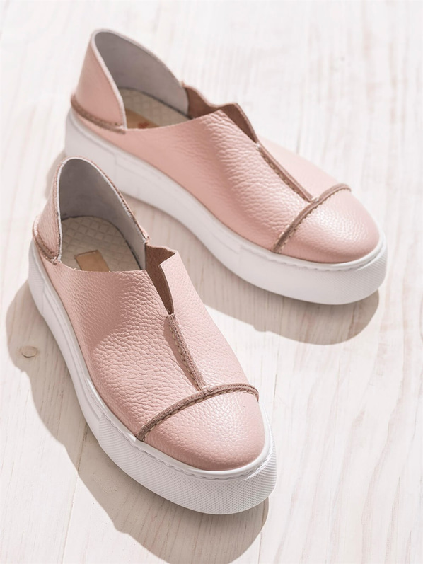 Pudra deri kadın spor ayakkabı - Elle Shoes