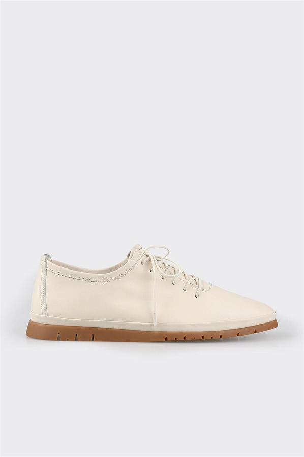 Ekru deri erkek günlük ayakkabı, günlük kullanım için - Elle Shoes