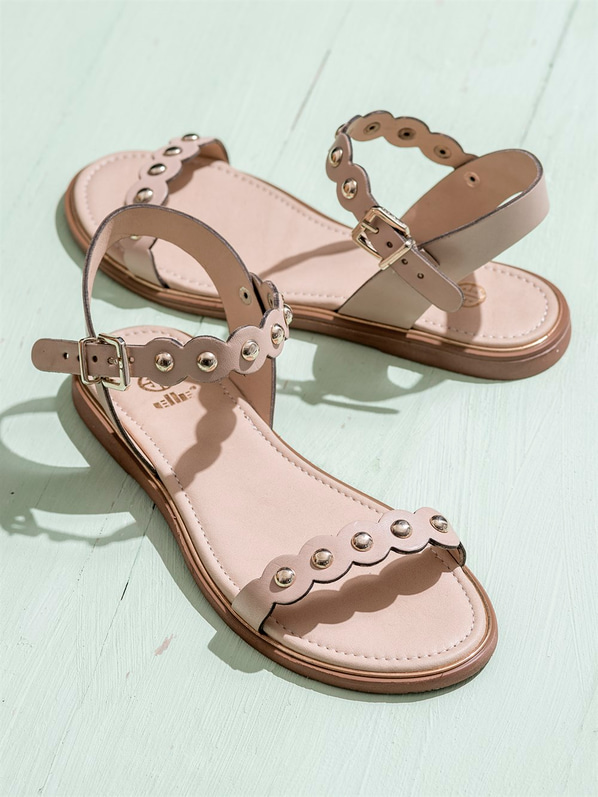Pudra kadın sandalet - Elle Shoes