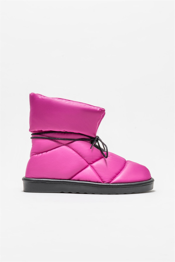 Fuşya düz kadın bot - Elle Shoes