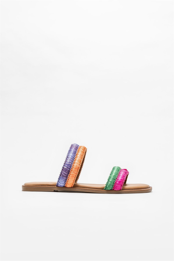 Fuşya düz kadın terlik, rahat kullanım için - Elle Shoes