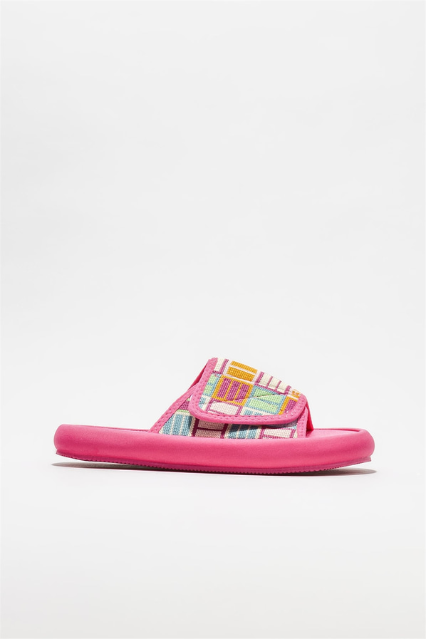 Fuşya düz kadın terlik - Elle Shoes