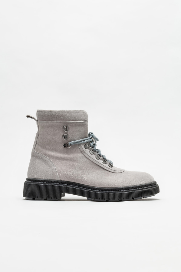 Gri deri erkek günlük bot, günlük kullanım için - Elle Shoes