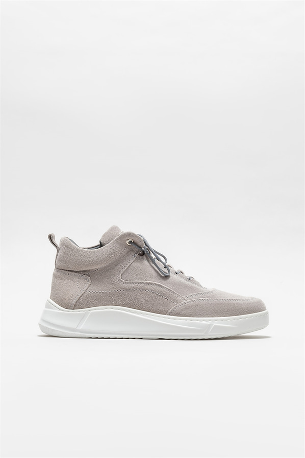 Gri deri erkek bot - Elle Shoes