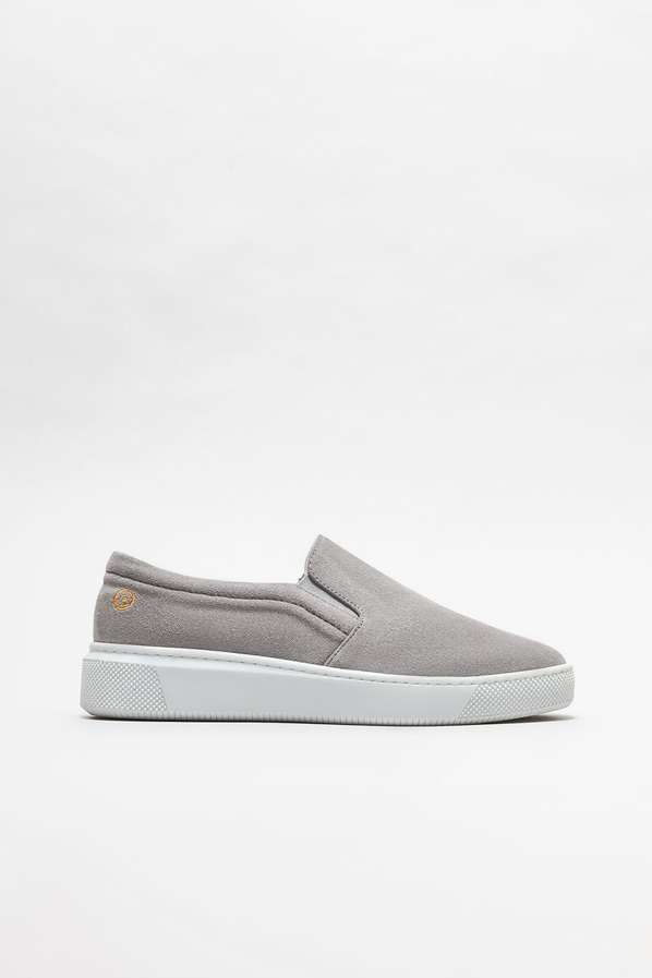 Gri deri kadın spor ayakkabı - Elle Shoes