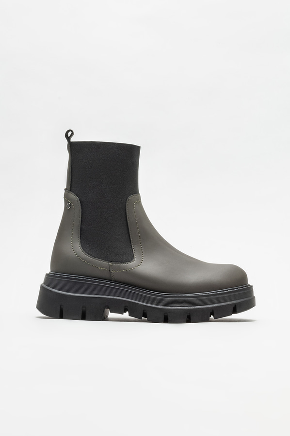 Haki düz kadın bot, günlük kullanım için - Elle Shoes