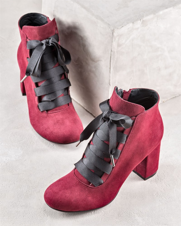 Bordo kadın bot - Elle Shoes