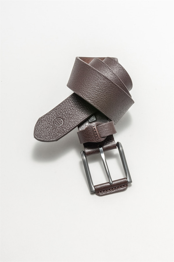 Kahve deri erkek kemer - Elle Shoes