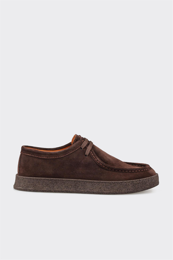 Kahve deri erkek spor ayakkabı - Elle Shoes
