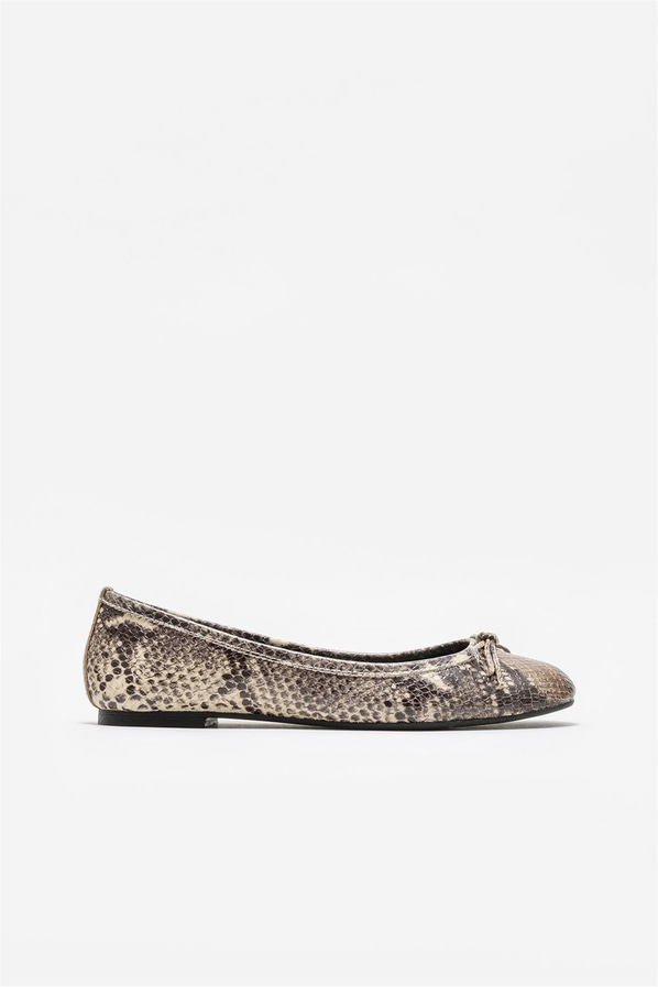 Kahve deri kadın babet - Elle Shoes