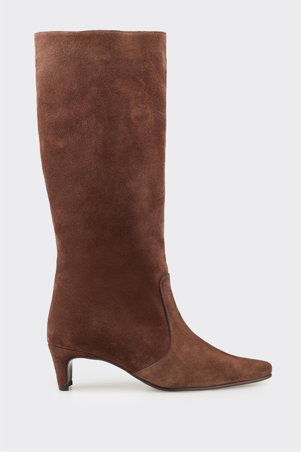 Kahve Deri Kadın Çizme