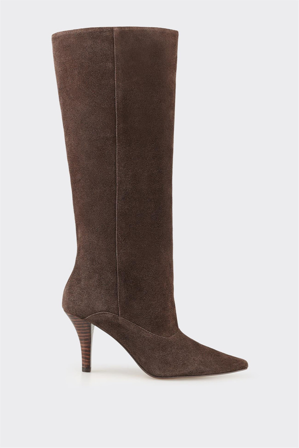 Kahve Deri Kadın Çizme