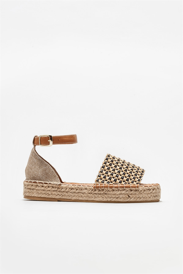 Kahve kadın espadril - Elle Shoes